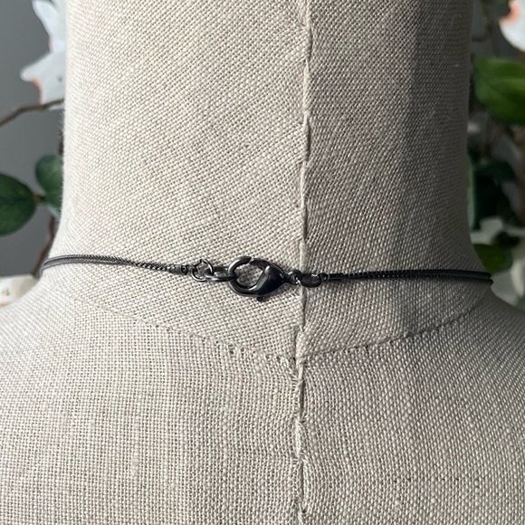 Vintage Two Strand Blue Beaded Long Necklace - Picture 6 of 8